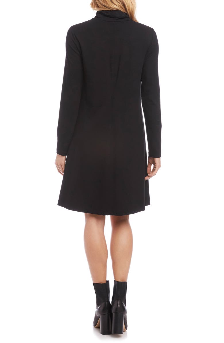 Karen Kane Quinn Long Sleeve Turtleneck Dress, Alternate, color, 