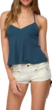EDIKTED Leonora Babydoll Halter Top