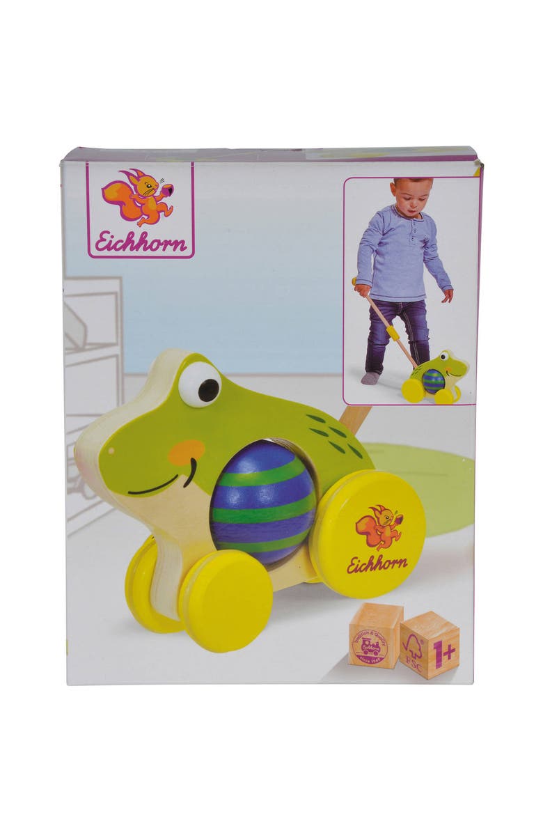 Simba Toys Eichhorn Wooden Pushalong Frog, Children 12Mo+, Alternate, color, 