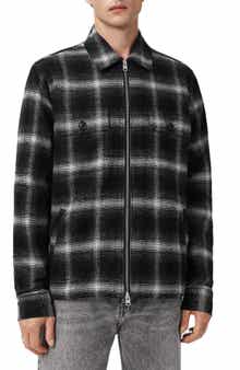 AllSaints Bayo Plaid Cotton Shirt Jacket