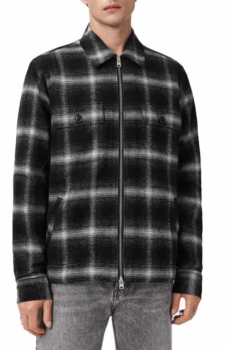 AllSaints Bayo Plaid Cotton Shirt Jacket