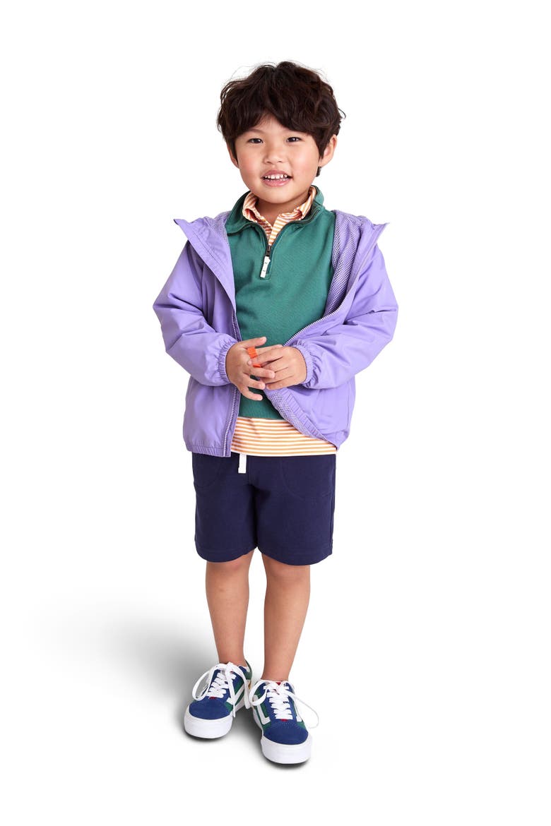 Kids Packable Windbreaker, Alternate, color, Navy