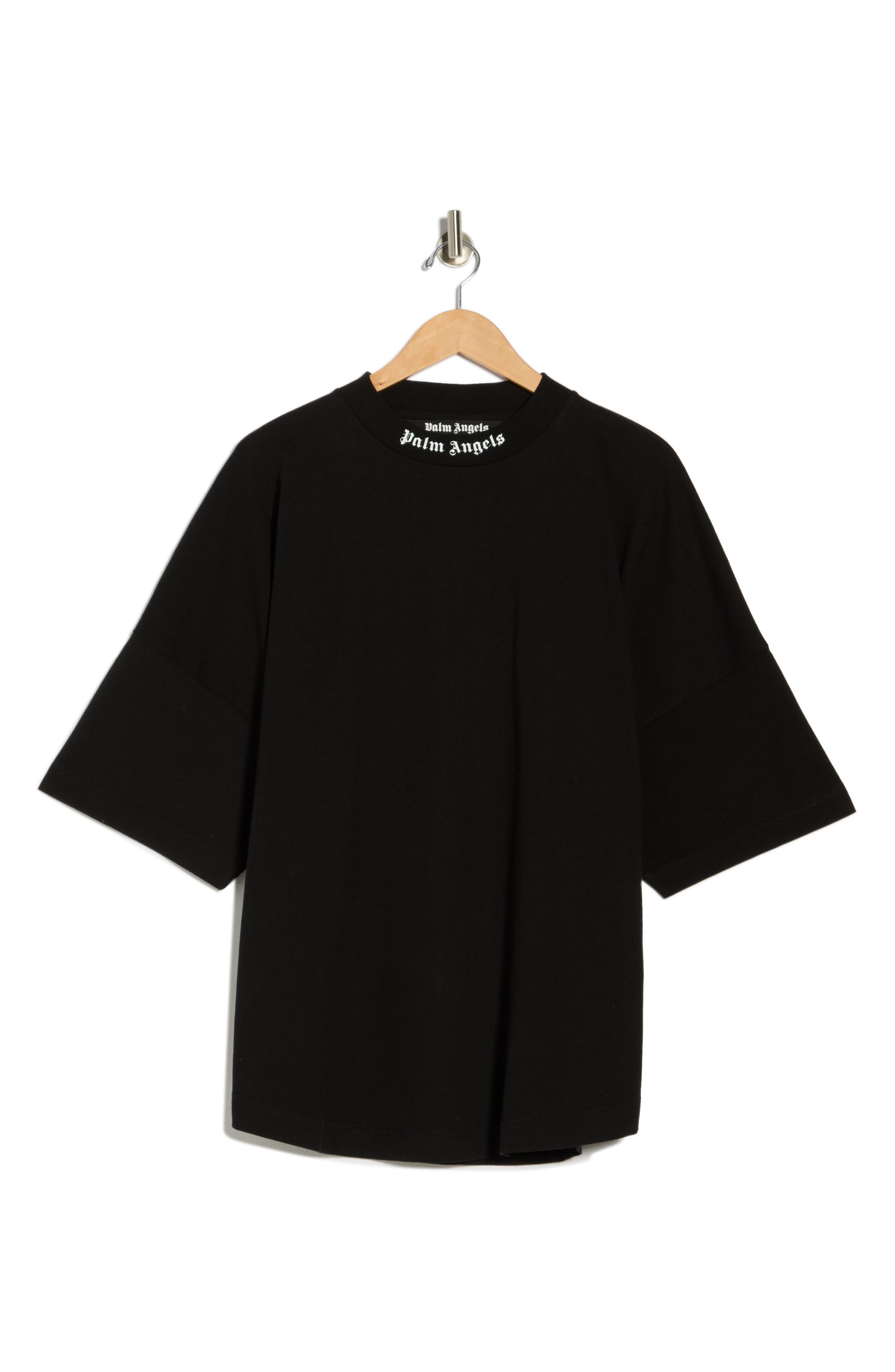 Palm Angels Logo Collar Graphic Cotton T-Shirt