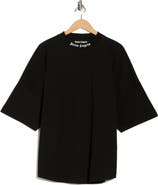 Palm Angels Logo Collar Graphic Cotton T-Shirt