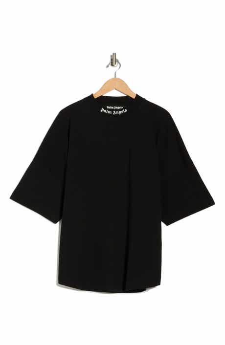 Palm Angels Logo Collar Graphic Cotton T-Shirt