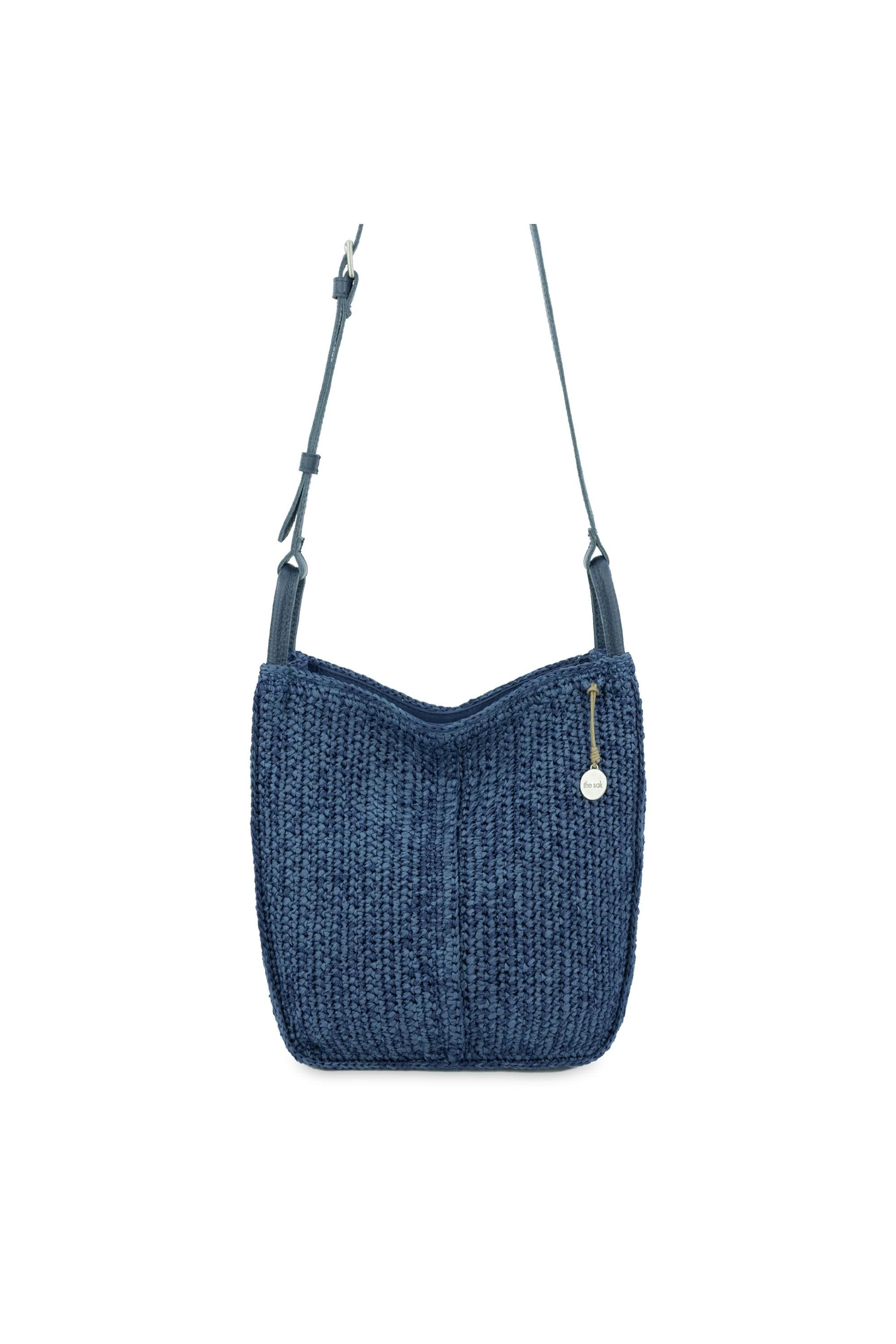 Los Feliz Crossbody Crochet Bag, Alternate, color, Denim Tonal Straw