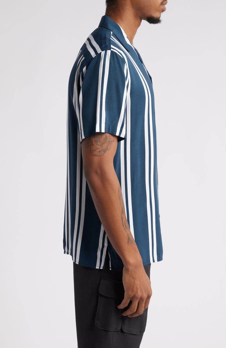 Open Edit Ray Stripe Camp Shirt, Alternate, color, 