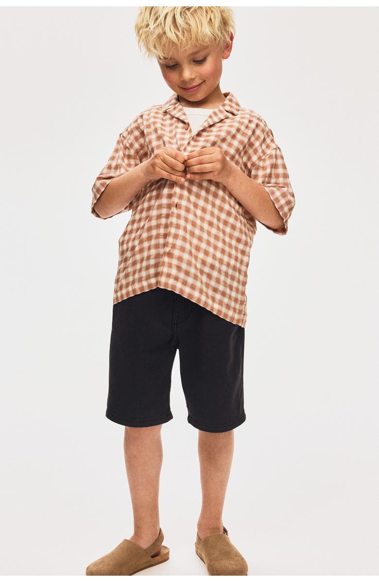 H&M Cotton-blend Resort Shirt, Alternate, color, Powder Pink/Checked