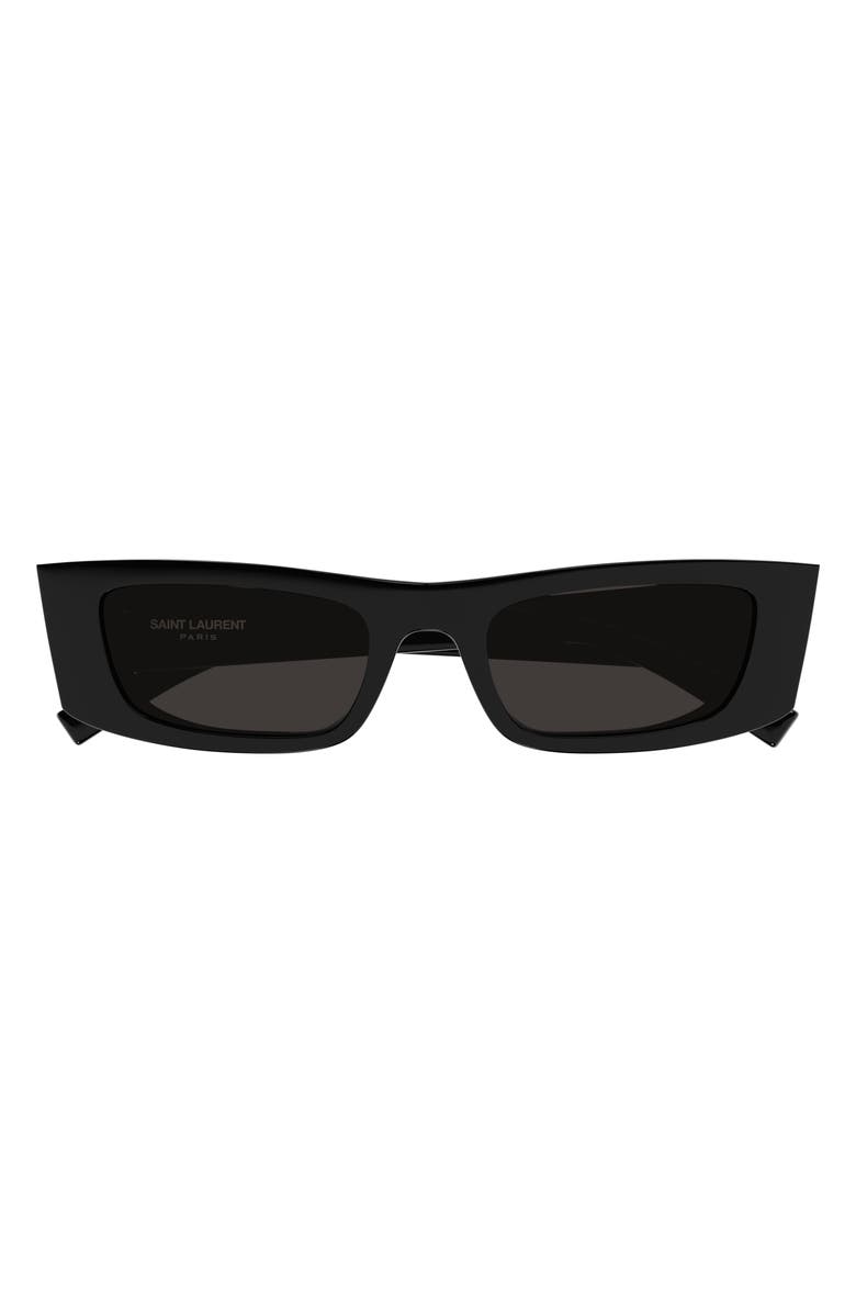Saint Laurent 52mm Rectangular Sunglasses, Main, color,