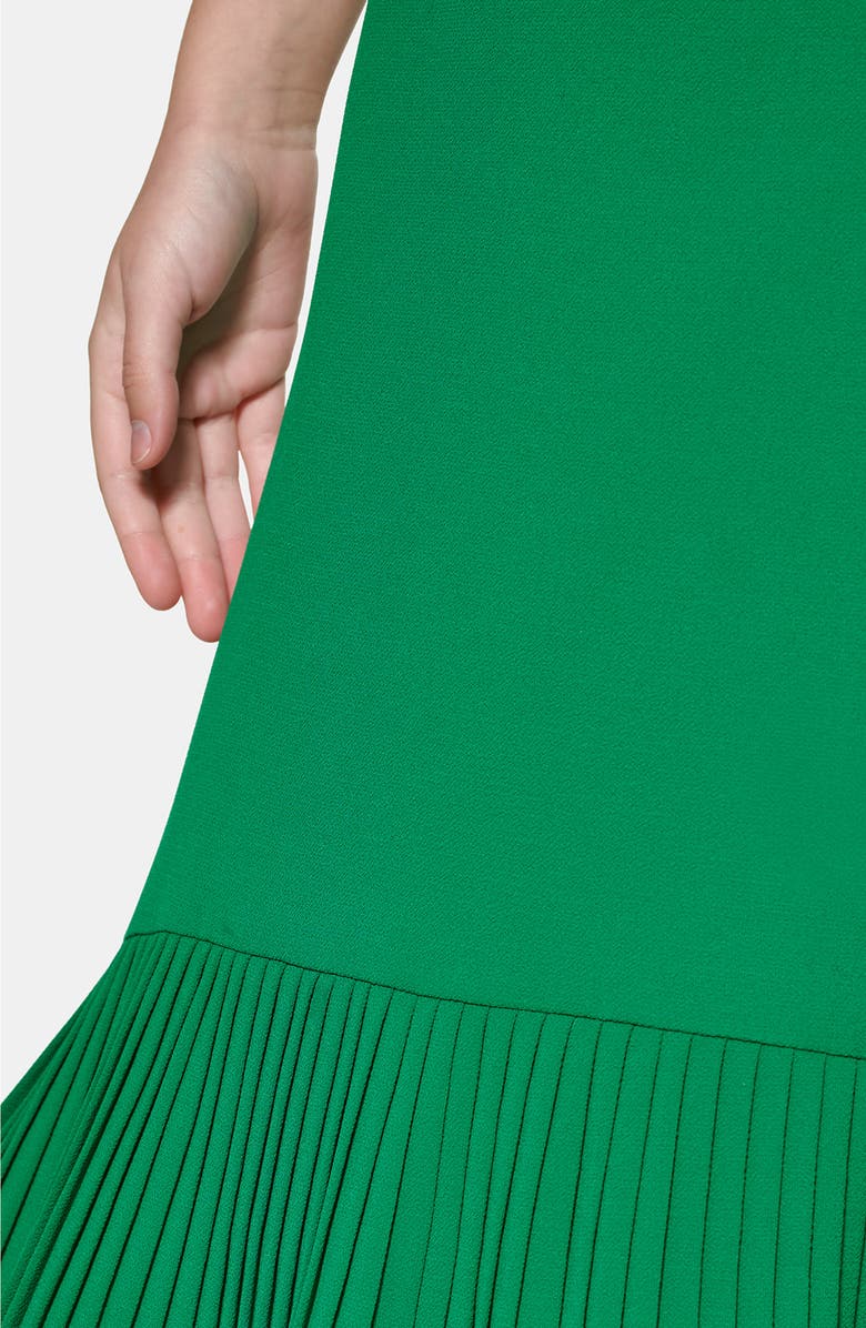 Kensie Pebble Crepe Midi Dress, Alternate, color, Tropical Green