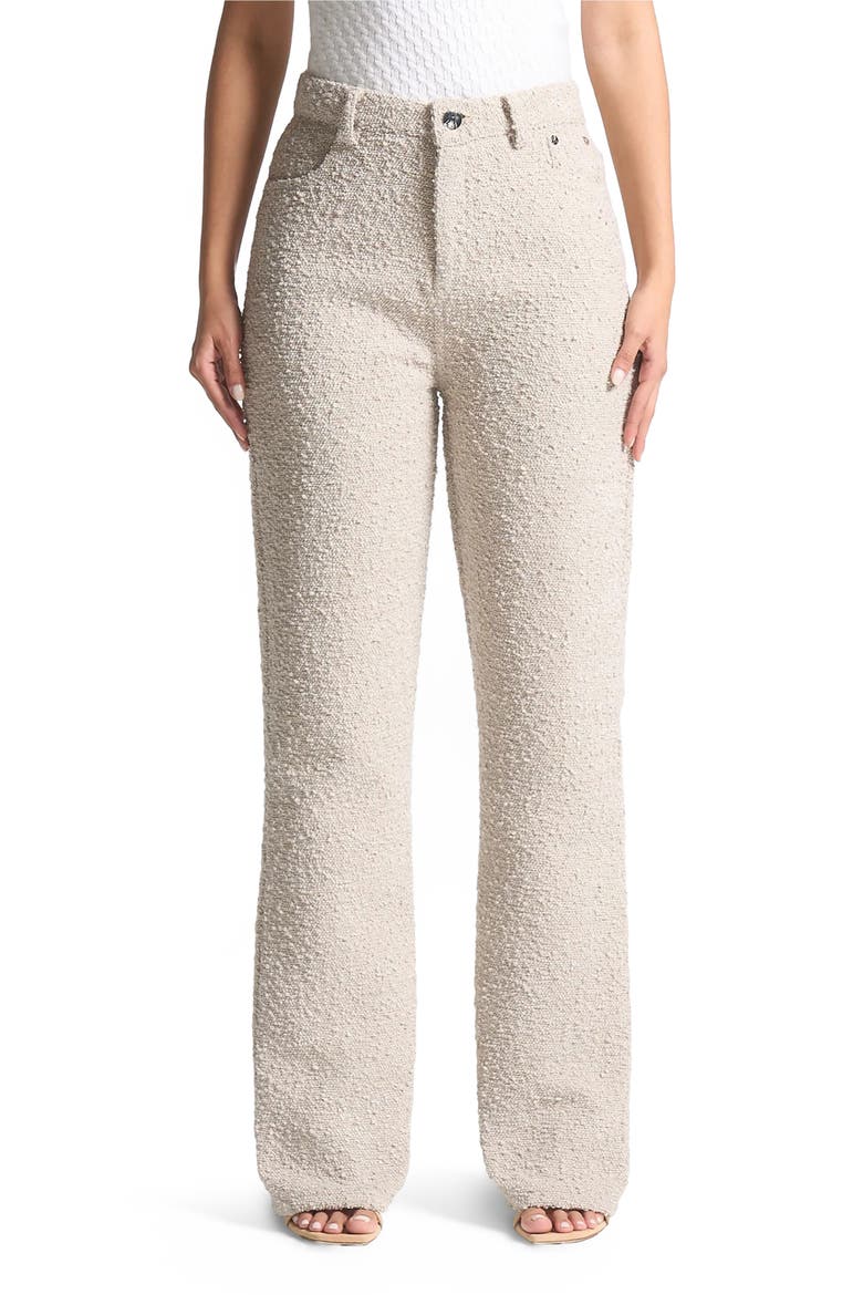 Sara Boucle Straight Leg Jeans, Alternate, color, Beige