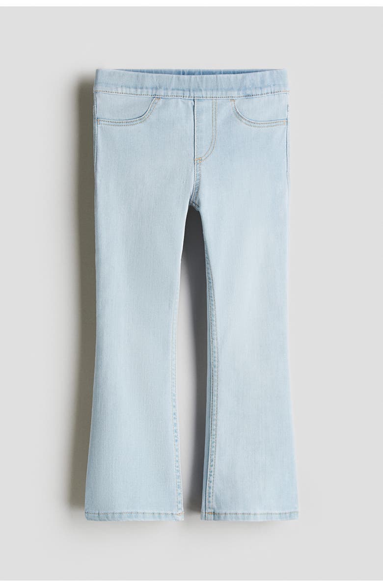 H&M Superstretch Flared Leg Jeans, Main, color, Light Denim Blue