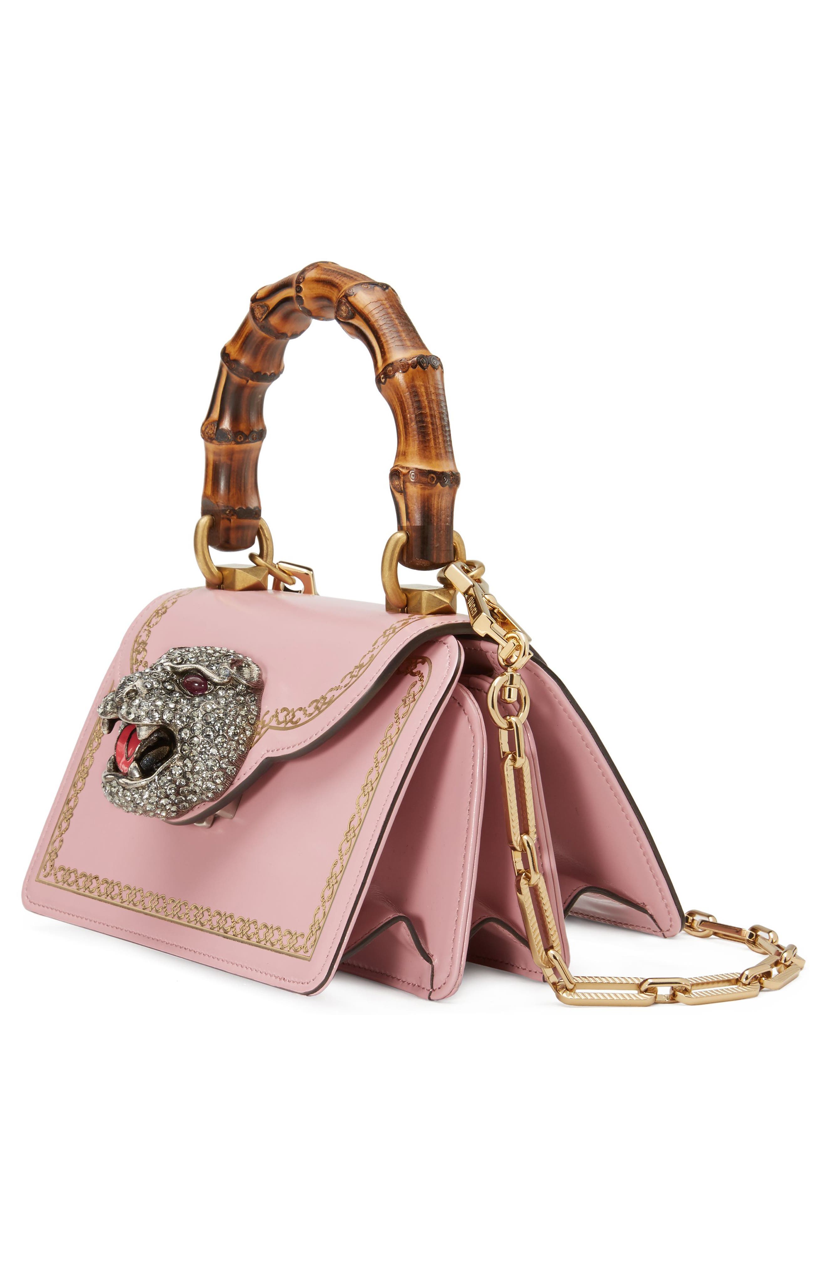Mini Thiara Top Handle Leather Satchel, Alternate, color, CARM ROSE ORO MULT