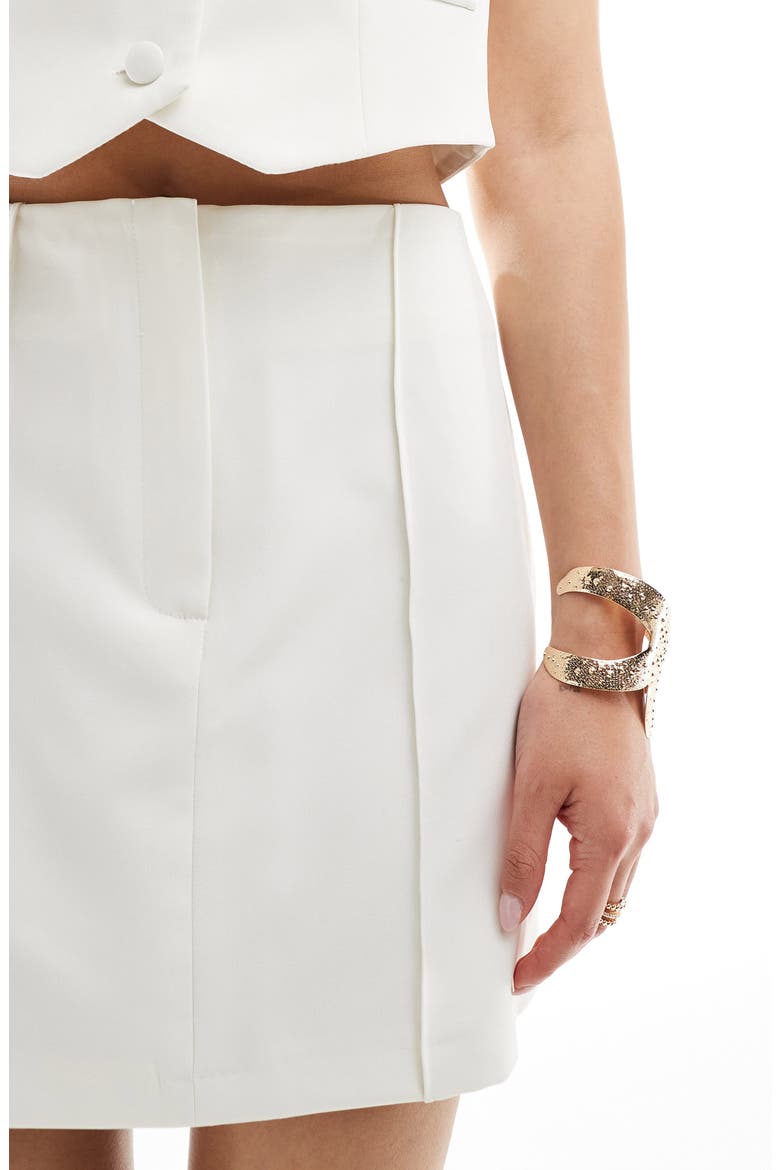 Pleated Miniskirt, Alternate, color, IVORY