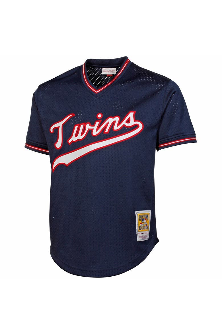 Men's Mitchell & Ness Kirby Puckett Navy Minnesota Twins 1985 Authentic Cooperstown Collection Mesh Batting Practice Jersey, Alternate, color, Navy