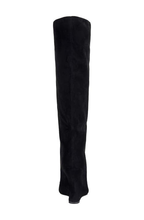 Azalea Wang Vincent Peep Toe Wedge Boot In Black