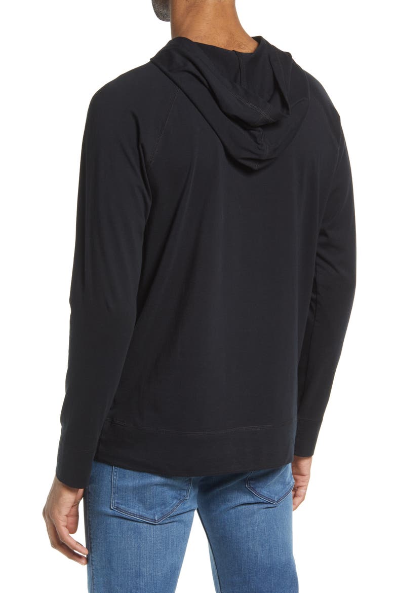 Pima Cotton Hoodie, Alternate, color, BLACKOUT