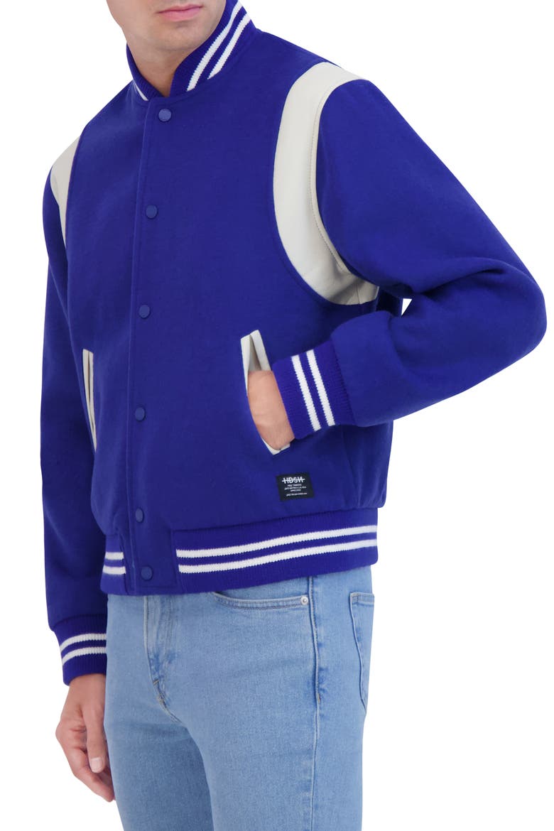 Wool Varsity Jacket, Alternate, color, ROYAL