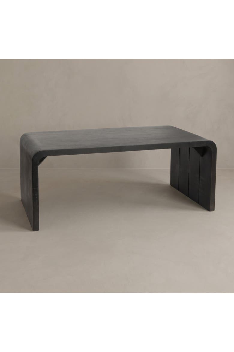 Waterfall Edge Coffee Table, Alternate, color, Black