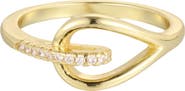 Adornia 14k Gold Plated Cubic Zirconia Link Wrap Ring