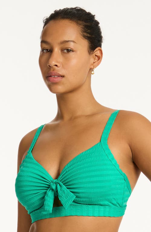 Sea Level Capri Tie Front Dd- & E-cup Bikini Top