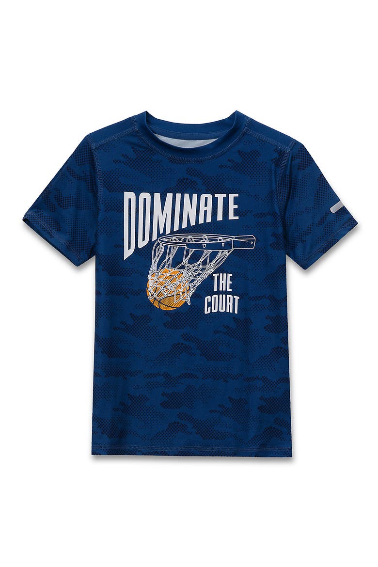 Boys Performance Tee Shirt, Alternate, color, Camo/Dark Blue
