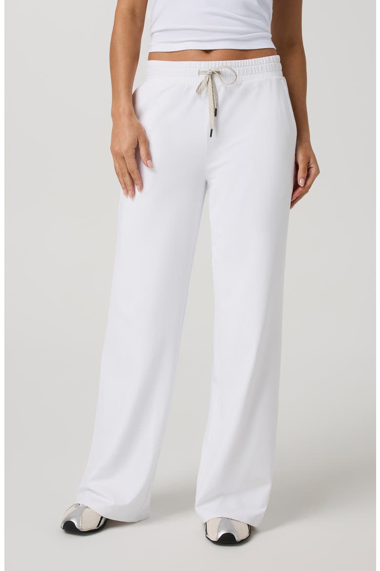 Halo Essential Wide Leg Sweatpants, Main, color, WHITE