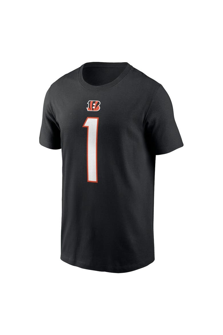 Men's Nike Ja'Marr Chase Black Cincinnati Bengals Player Name & Number T-Shirt, Alternate, color, Black
