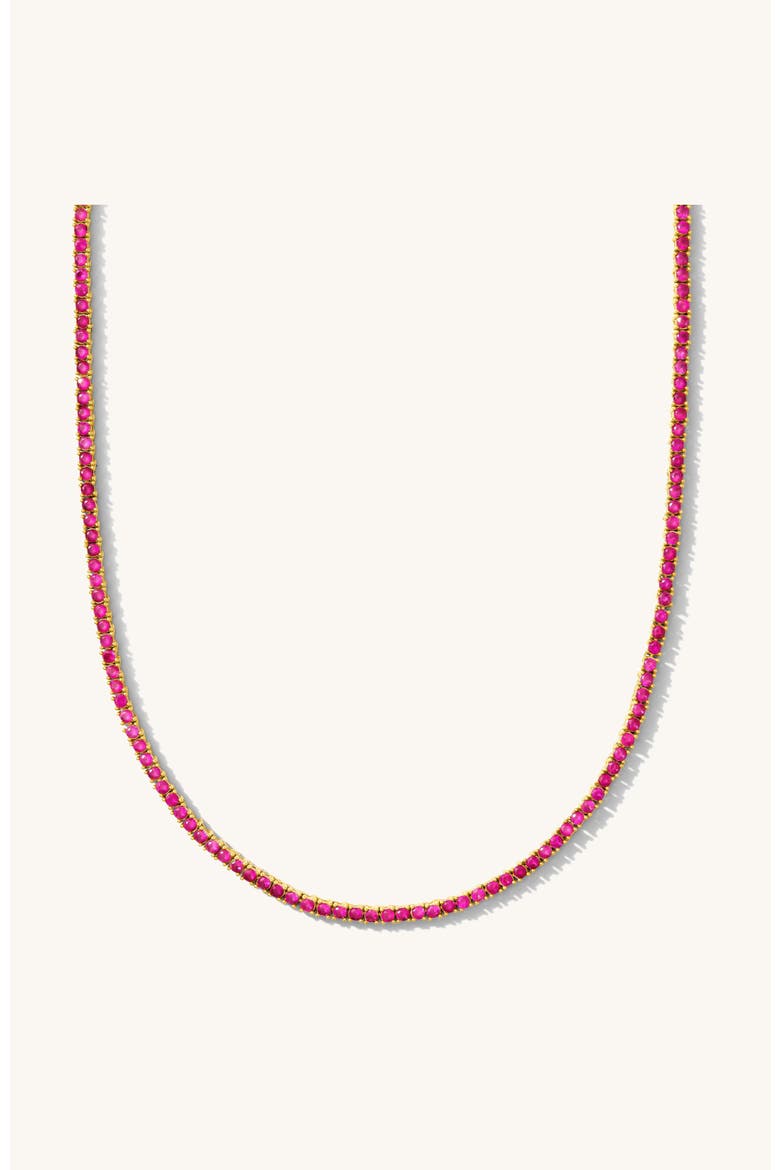 Ruby Everyday Tennis Necklace, Main, color, Ruby
