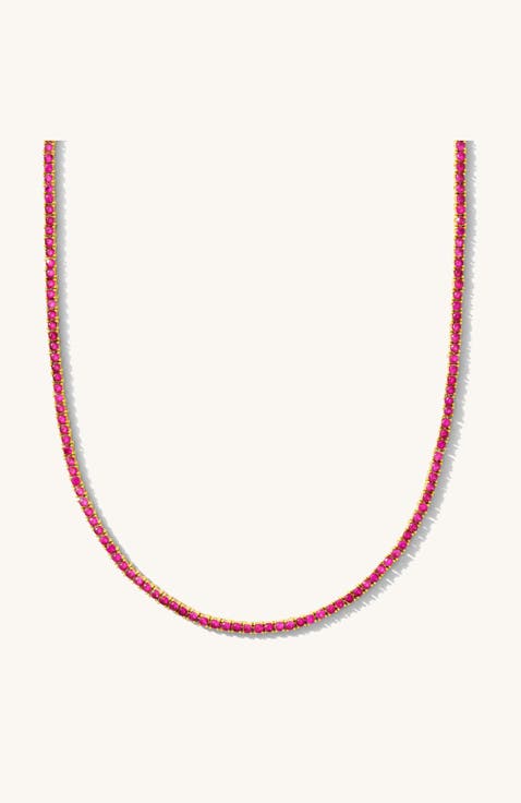 Ruby Everyday Tennis Necklace