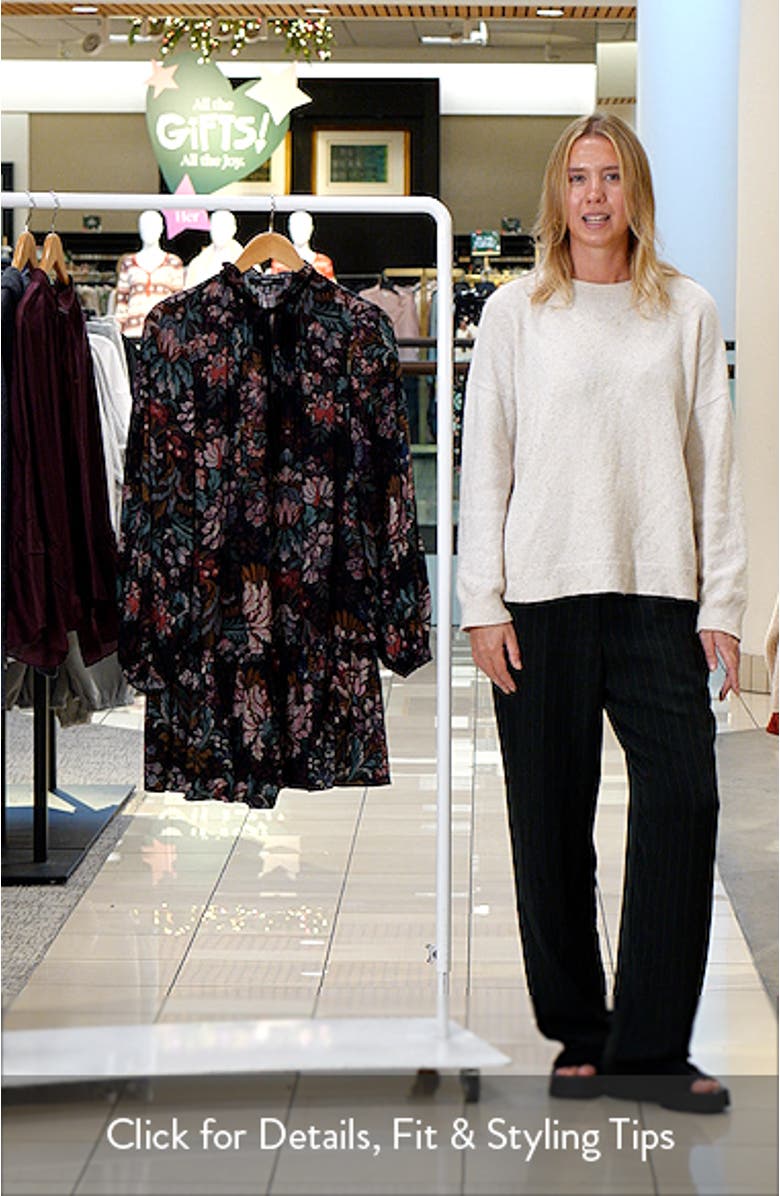 Floral Long Sleeve Ruffle Hem Dress, sales video thumbnail