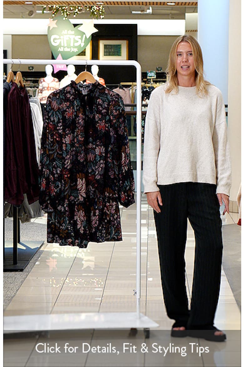 Floral Long Sleeve Ruffle Hem Dress video