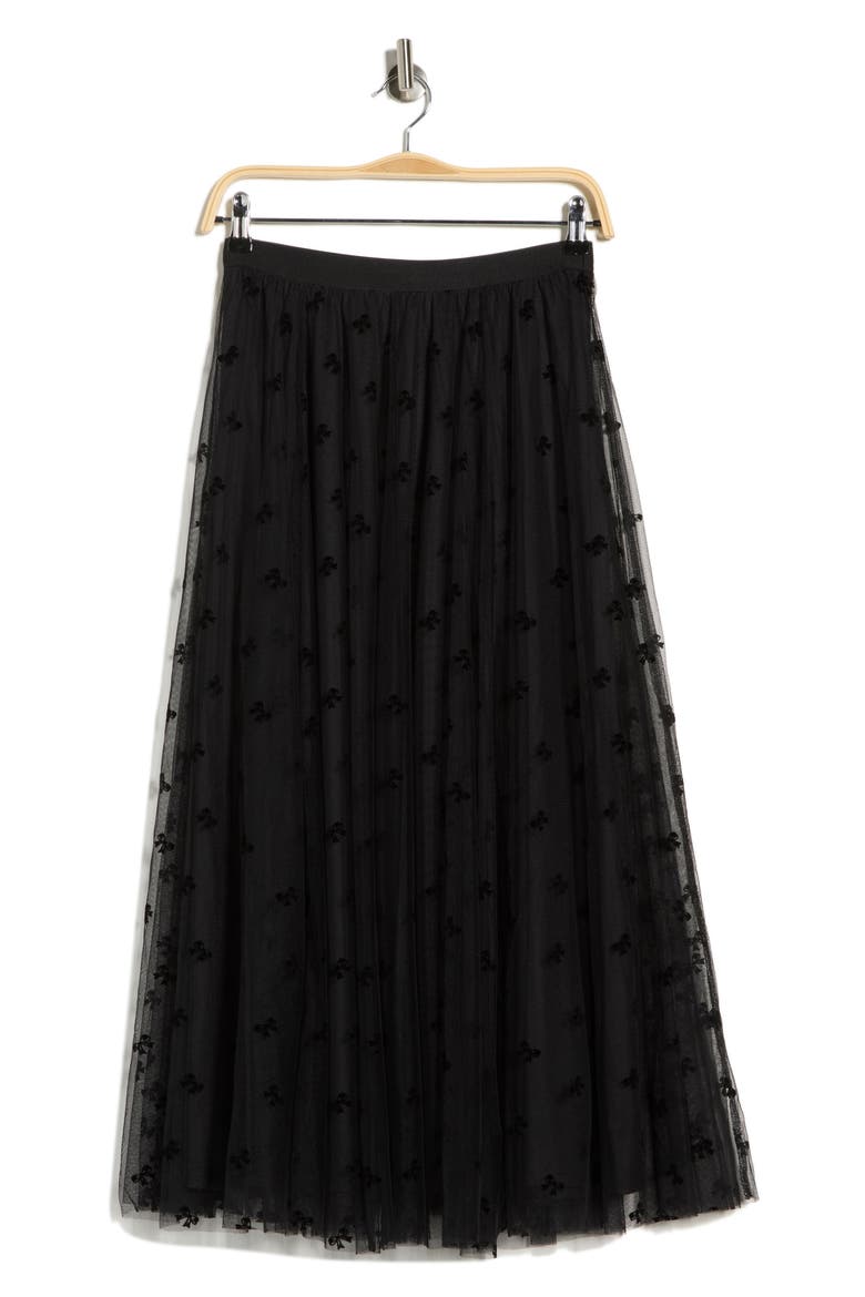 Swiss Dot A-Line Skirt, Alternate, color, R047 BLACK