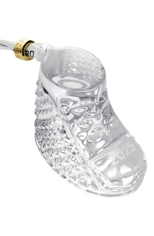 Waterford 2025 Baby's First Boot Crystal Ornament In Transparent