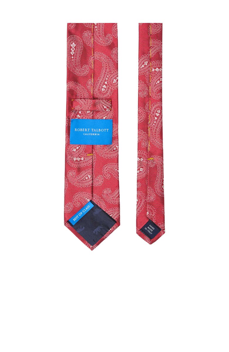 Robert Talbott Robert Paisley Twill Best of Class Necktie, Alternate, color, Red