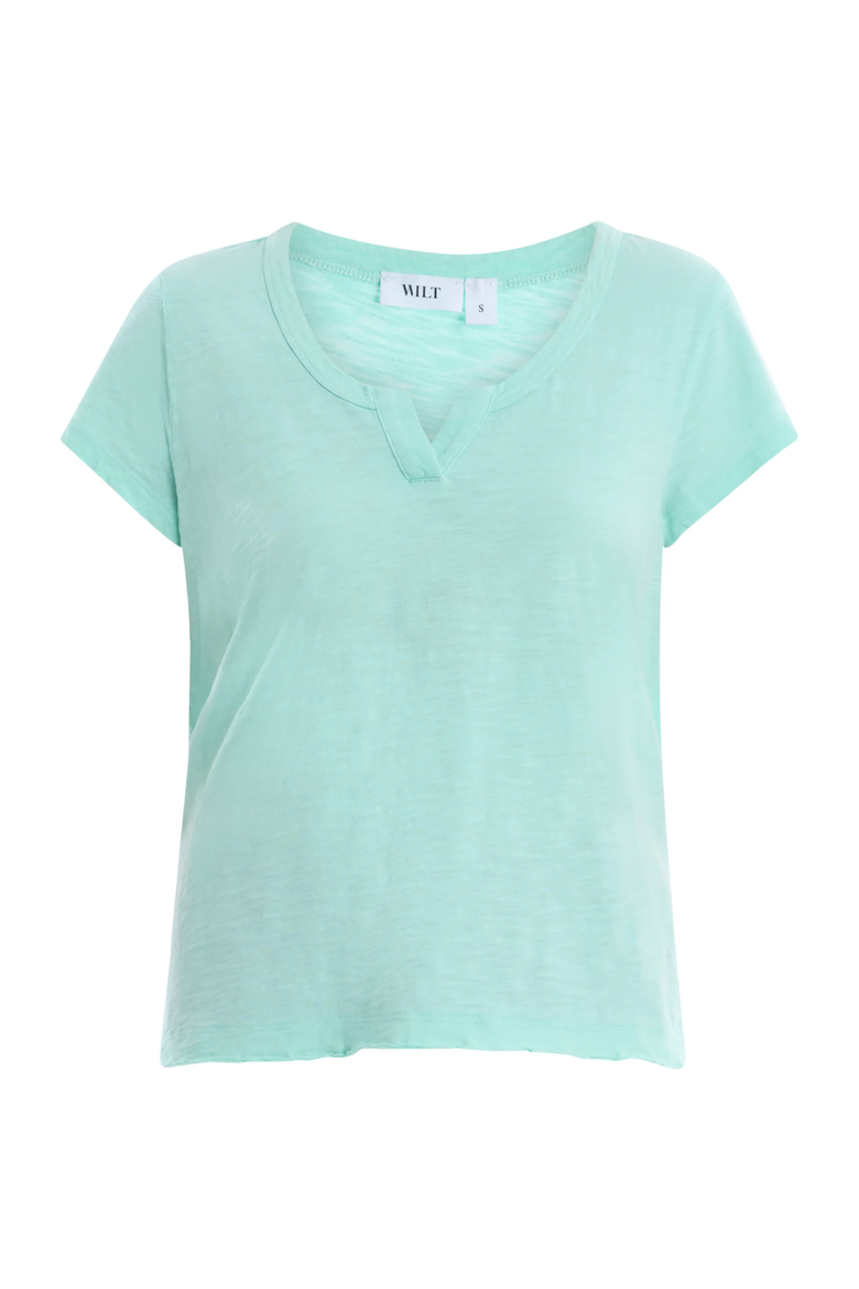 Short Sleeve Placket Hi-Lo Tee, Alternate, color, Cabbage