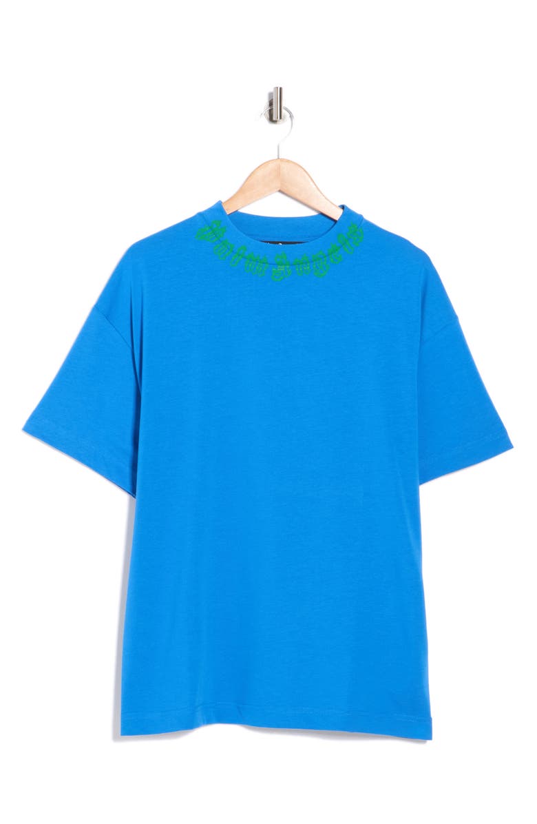 Palm Angels Logo Graphic T-Shirt, Main, color, Blue