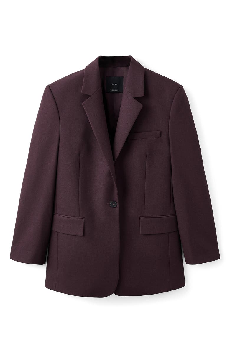 MANGO Hidra Notch Lapel Jacket, Alternate, color, Wine