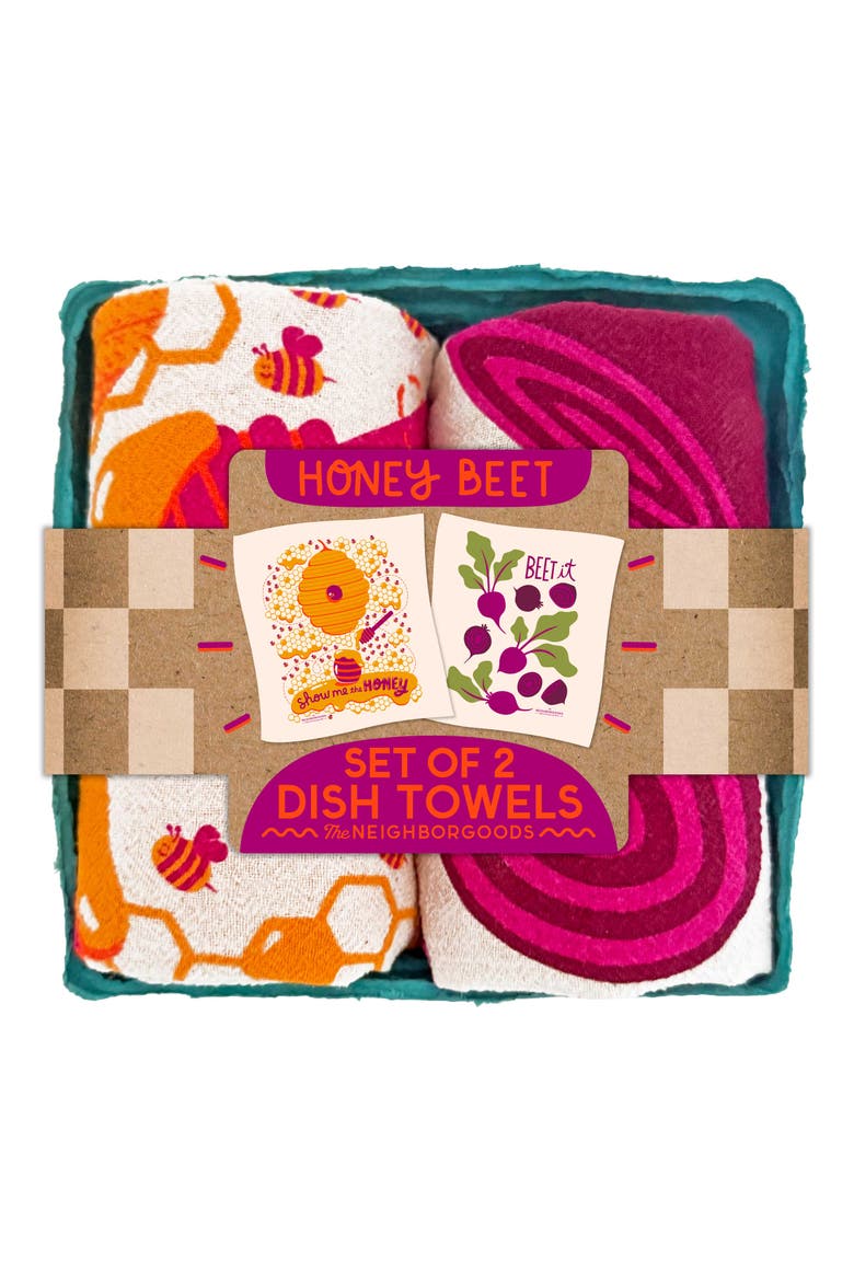 Honey Beet - Dish Towel Set of 2, Main, color, No Color