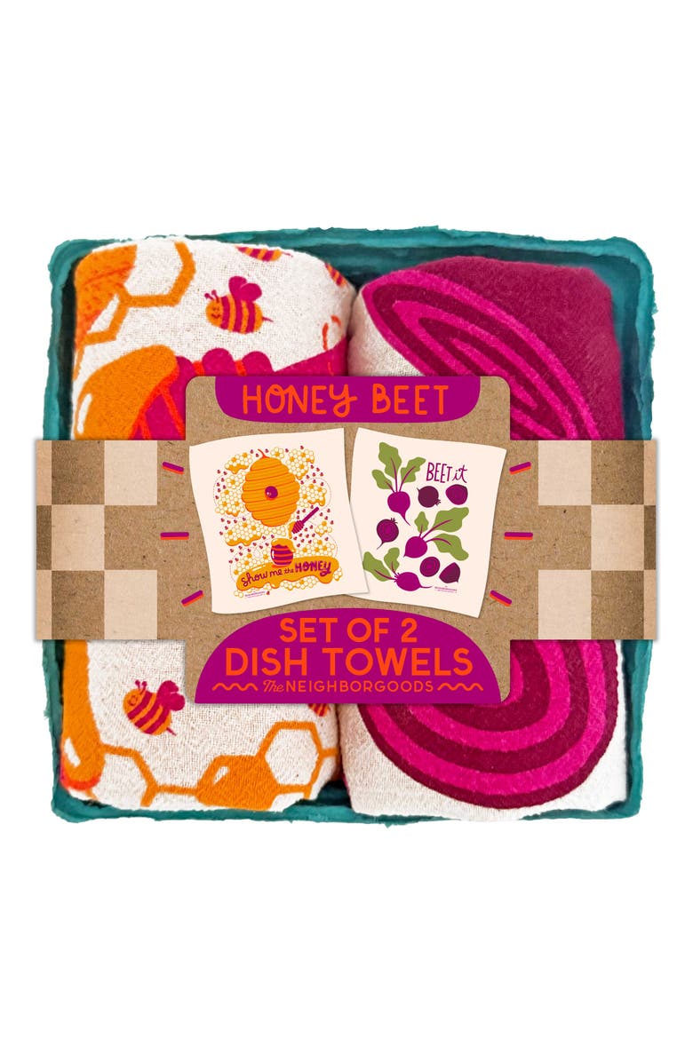 The Neighborgoods Honey Beet - Dish Towel Set of 2, Main, color, NO COLOR