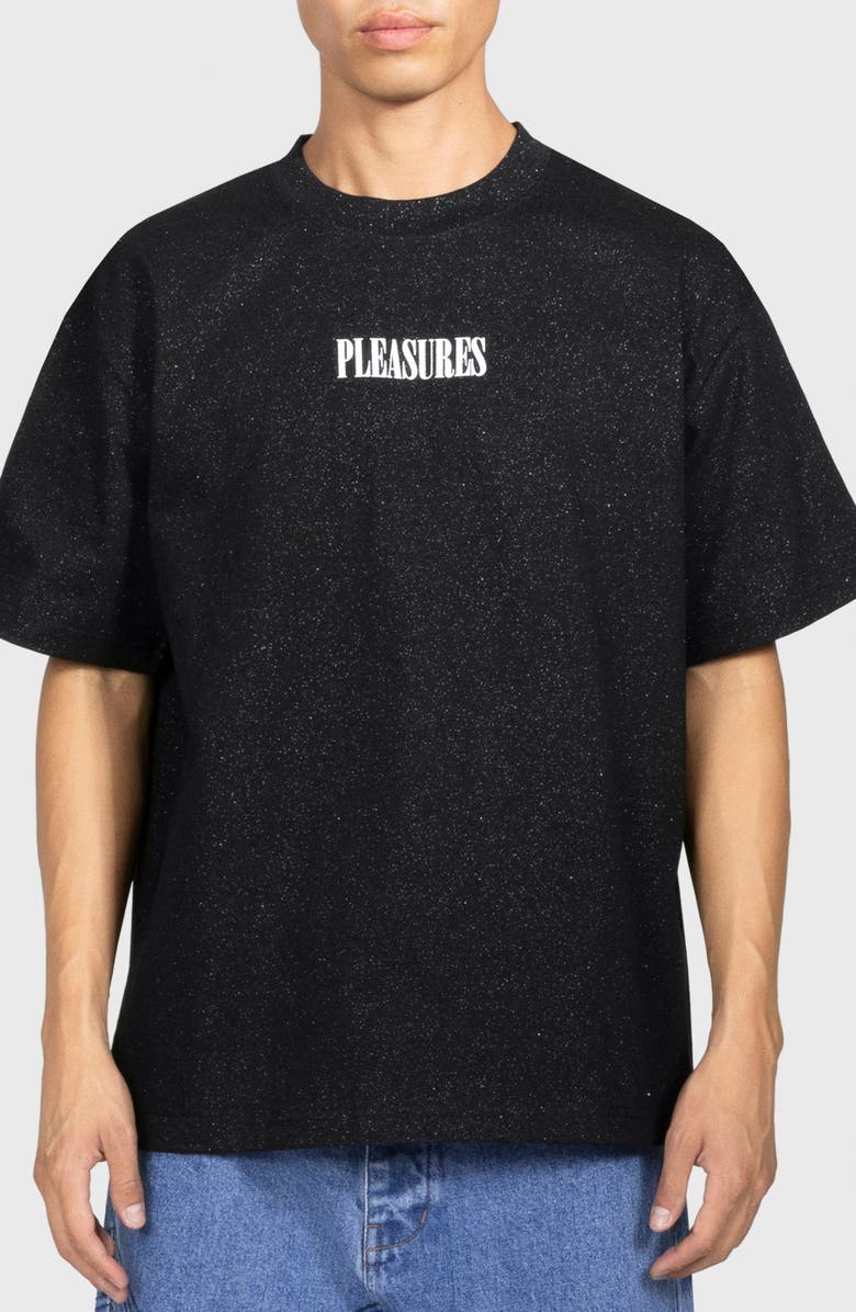 PLEASURES Starry Heavyweight T-Shirt, Main, color, Black