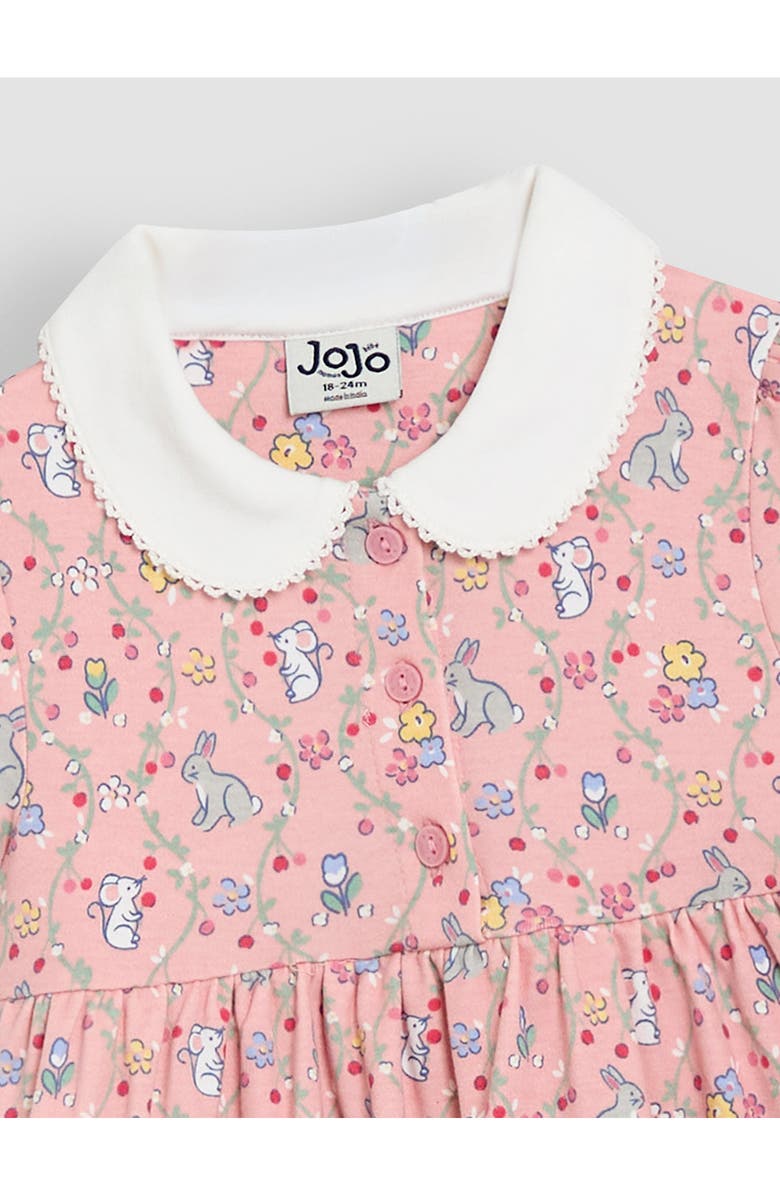 JOJO MAMAN BEBE Bunny Print Short Sleeve Dress, Alternate, color, 
