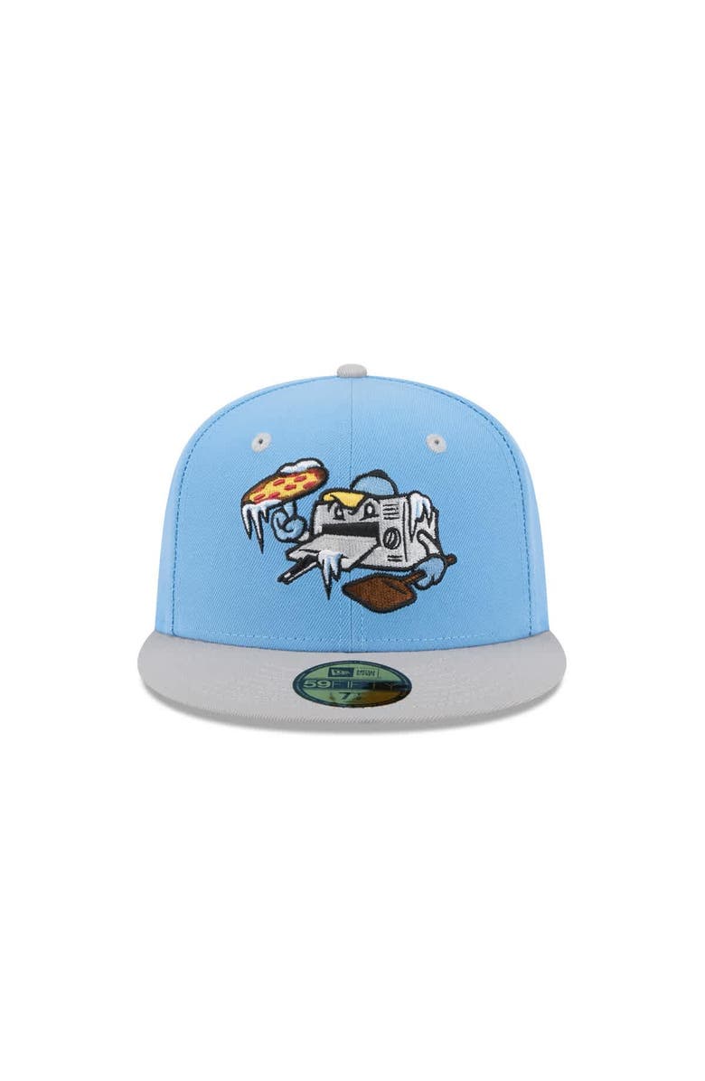 New Era Men's New Era  Light Blue Wisconsin Timber Rattlers Theme Nights 59FIFTY Fitted Hat, Alternate, color, 