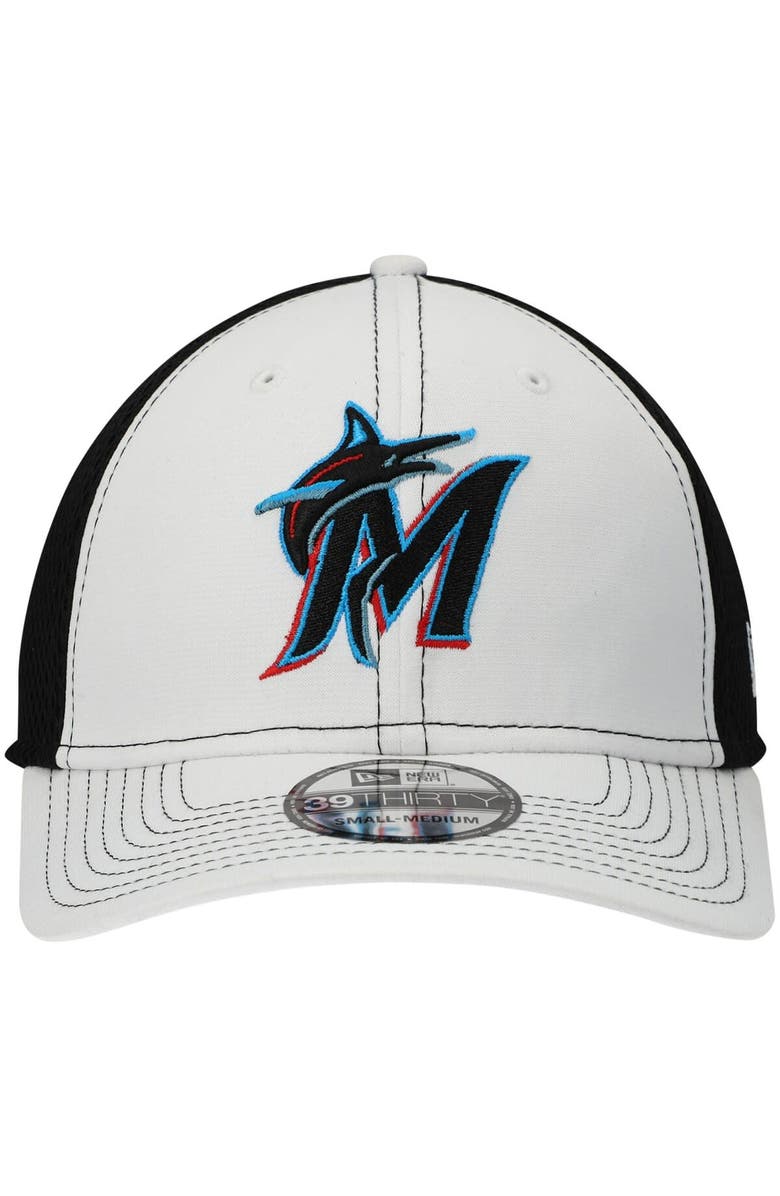 New Era Men's New Era White Miami Marlins Neo 39THIRTY Flex Hat, Alternate, color, 