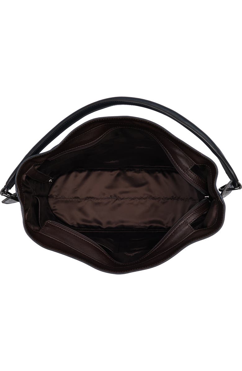 Longchamp Leather Hobo Bag, Alternate, color, Mdnght Blu