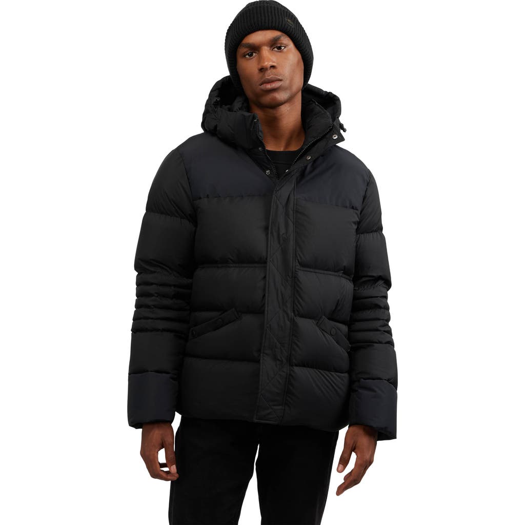 Pajar Titan Mixed Media Puffer With Removable Hood In Gold