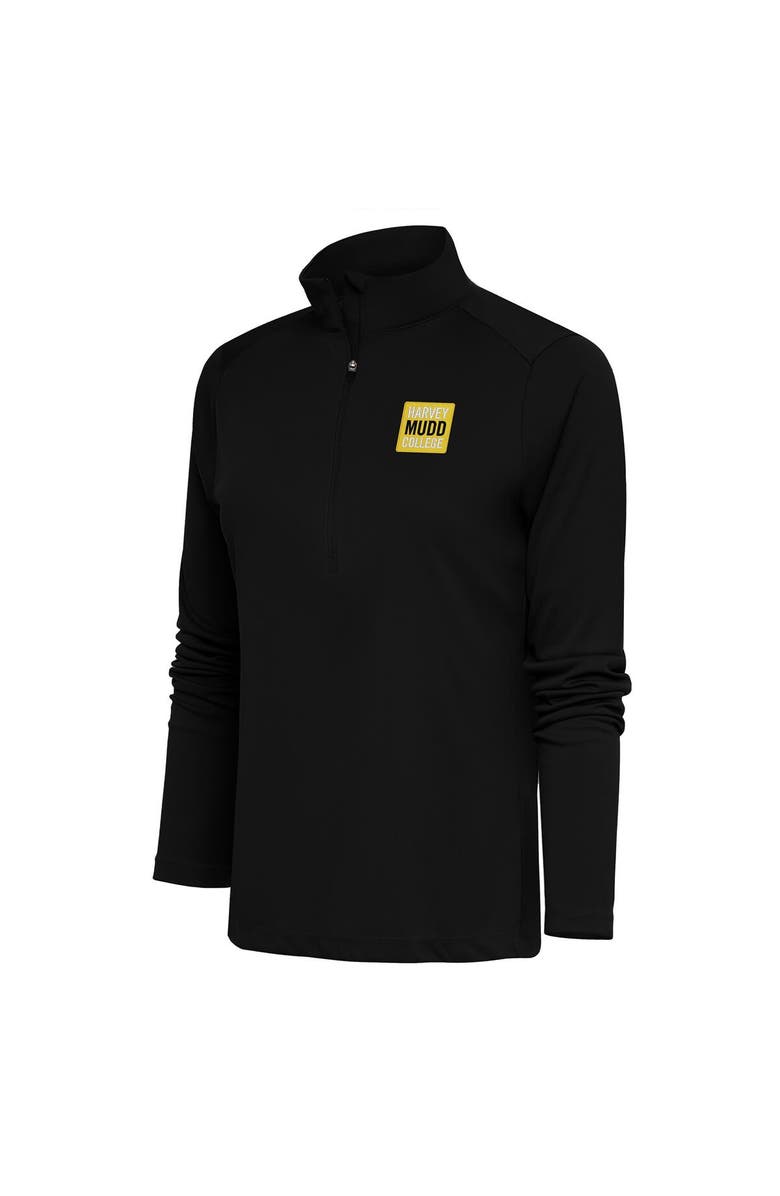 ANTIGUA Women's Antigua Black Harvey Mudd College Tribute Half-Zip Top, Main, color,