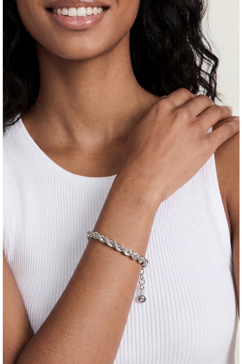 Spiral Chain Bracelet, Alternate, color, SILVER