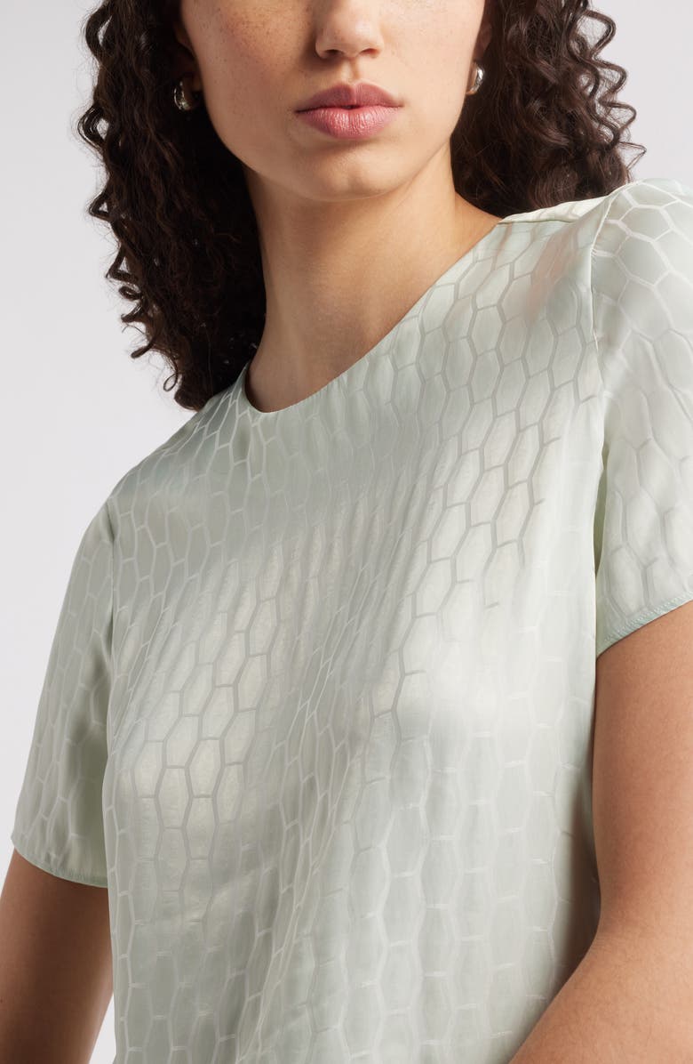 Nordstrom Geo Satin Jacquard Top, Alternate, color, 