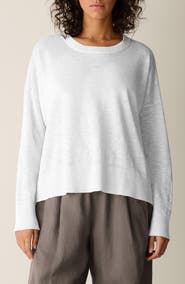 Eileen Fisher Organic Linen & Organic Cotton Crewneck Sweater